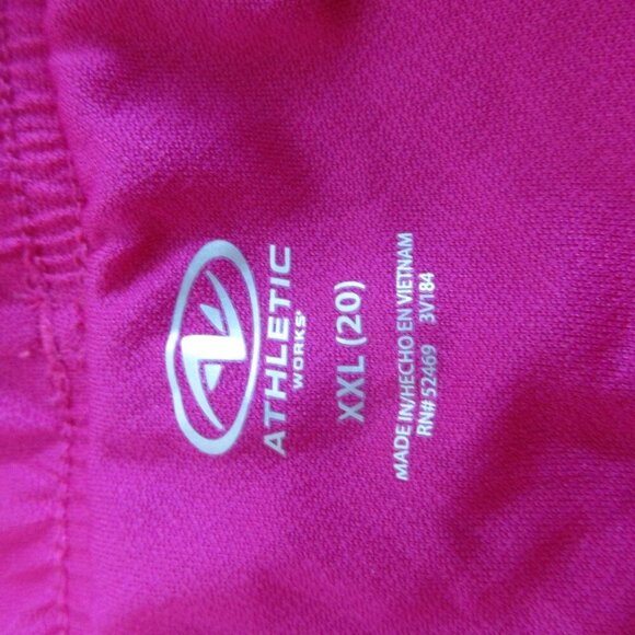 Athletic Works Shorts Womens 2XL Pink Solid Lined Stretch Workwear Elastic Waist - Picture 7 of 10